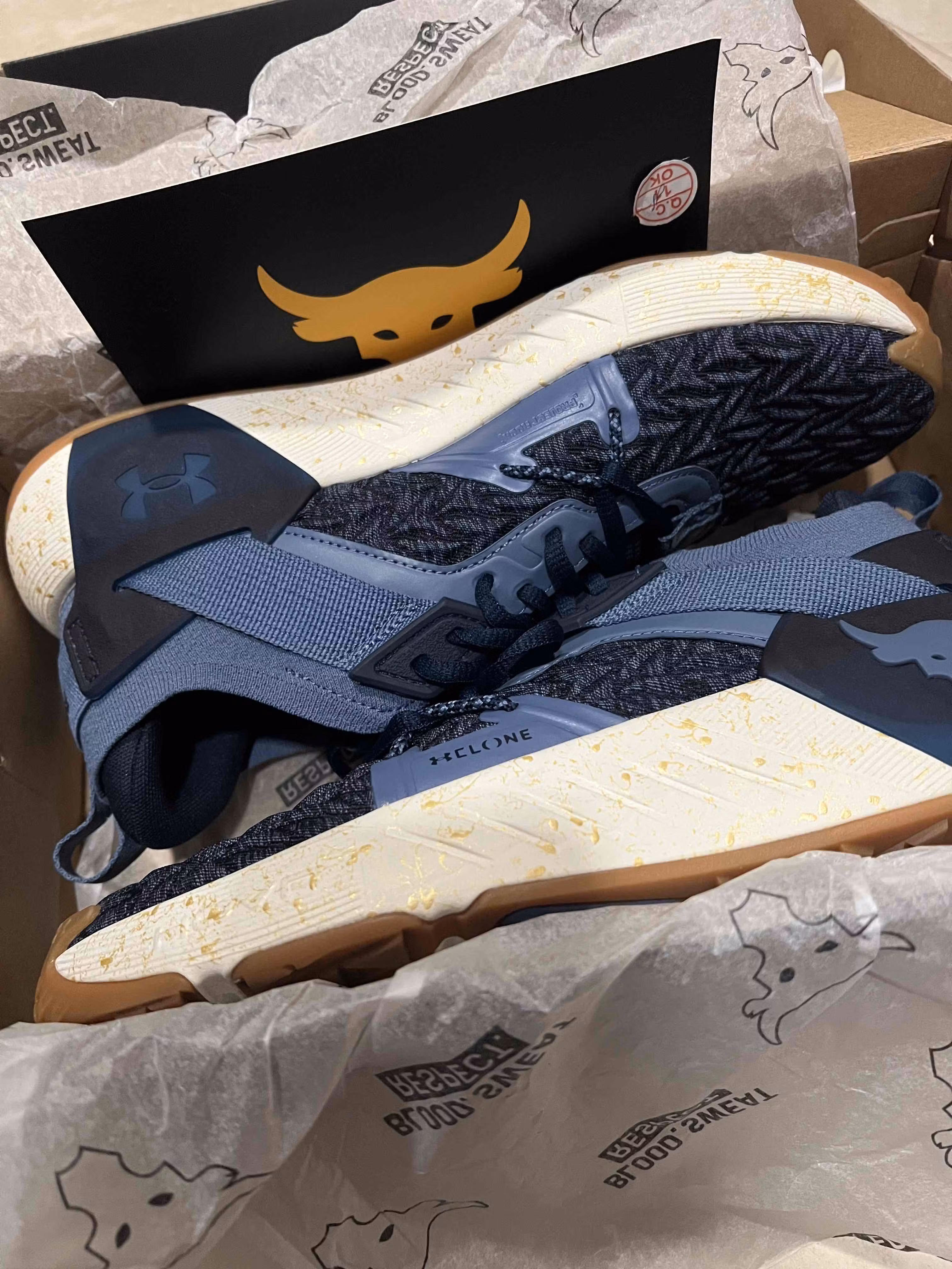 Under Armour Project Rock 6 'Hushed Blue White Clay' 3026534-400 Under Armour Project Rock 6 'Hushed Blue White Clay' 3026534-400